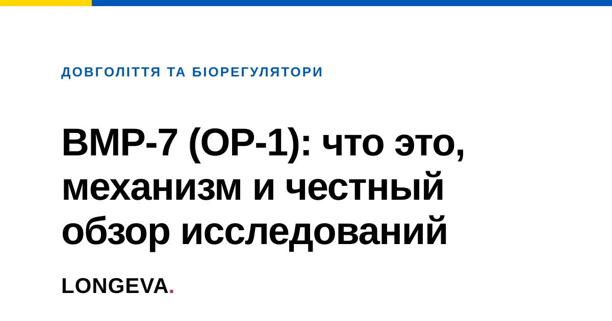 BMP-7 (OP-1): что это, механизм и честный обзор исследований