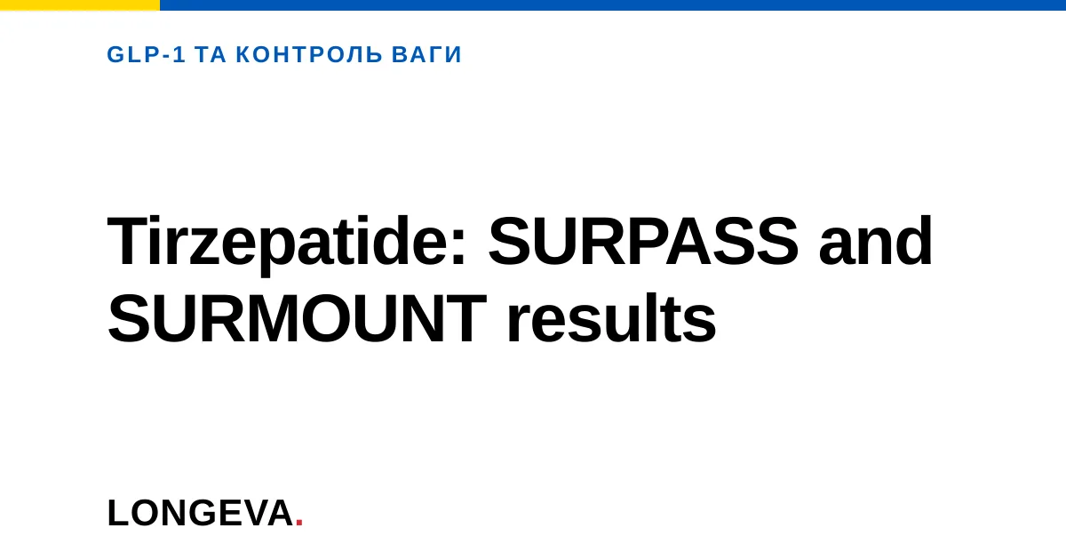 Tirzepatide: SURPASS and SURMOUNT results