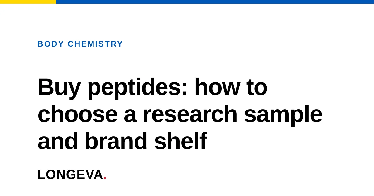 Buy peptides: how to choose a research sample and brand shelf