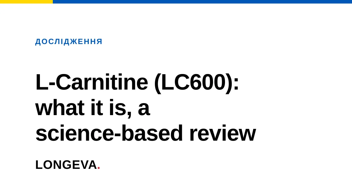 L-Carnitine (LC600): what it is, a science-based review