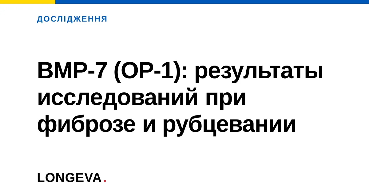 BMP-7 (OP-1): результаты исследований при фиброзе и рубцевании