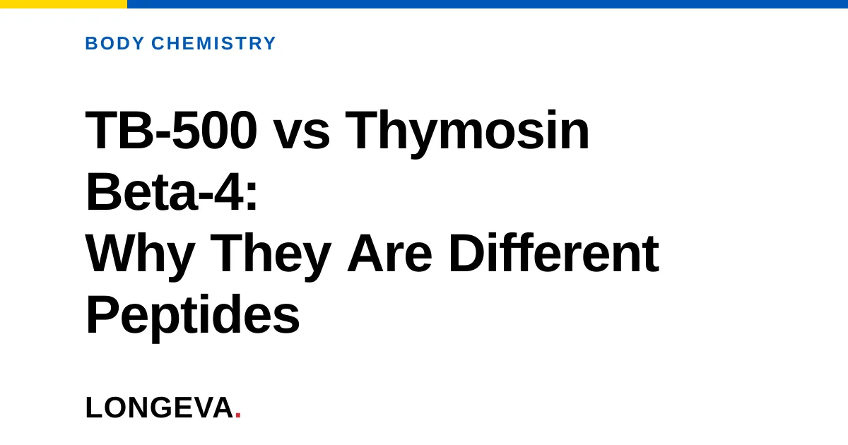 TB-500 vs Thymosin Beta-4: Why They Are Different Peptides