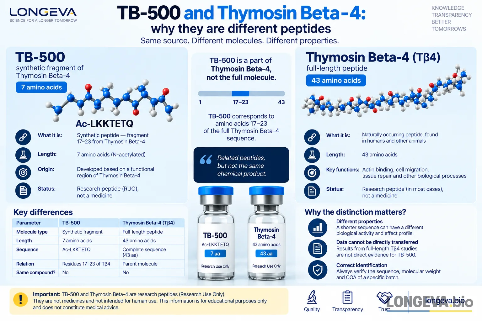 TB-500 vs Thymosin Beta-4: Why They Are Different Peptides
