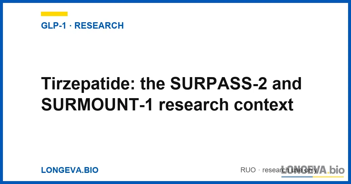 Tirzepatide: the SURPASS-2 and SURMOUNT-1 research context