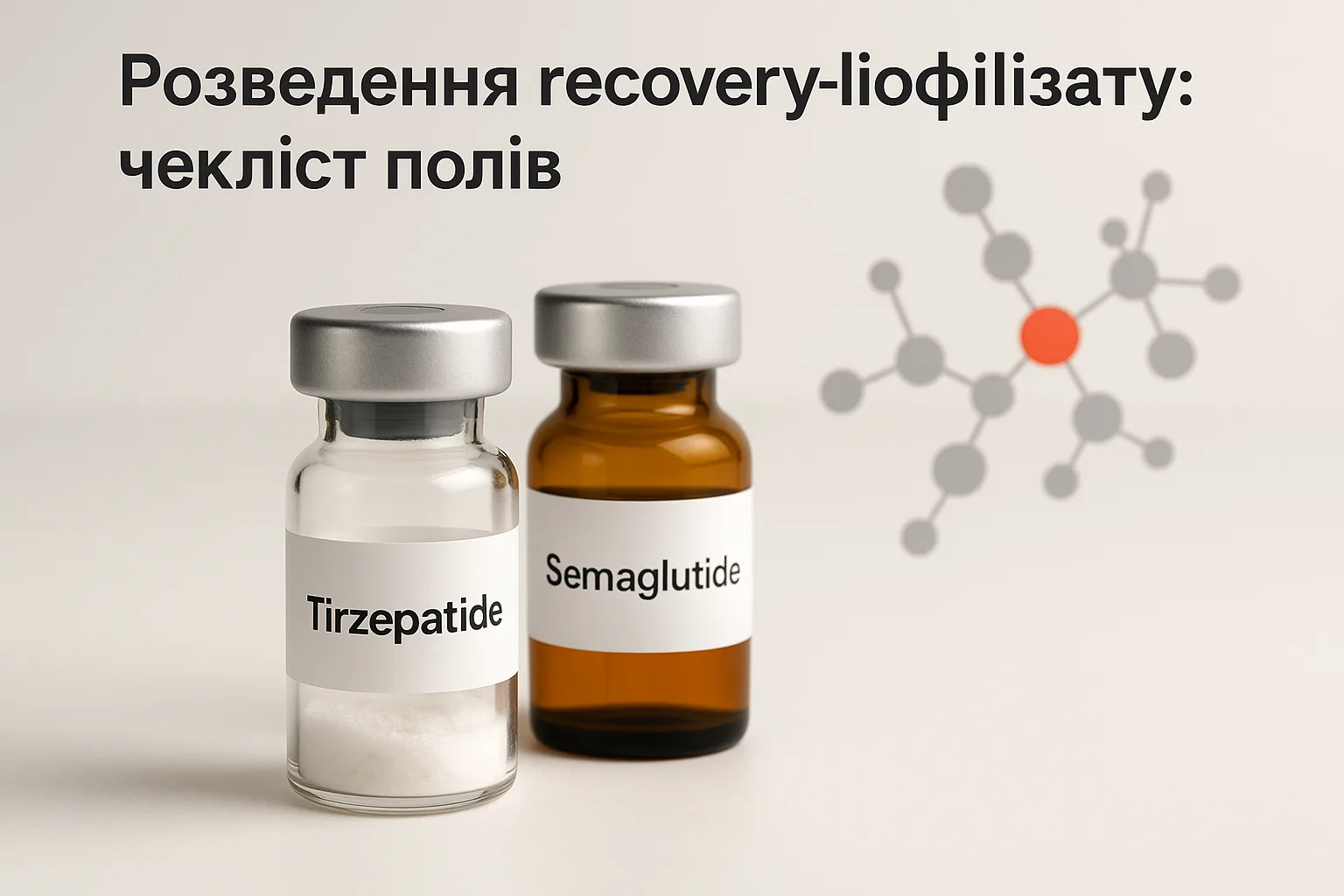 Розведення recovery-ліофілізату: чекліст полів